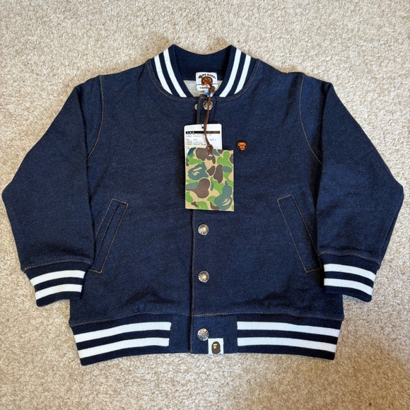 Bathing Ape BAPE Baby Milo Varsity Jacket - Picture 1 of 13